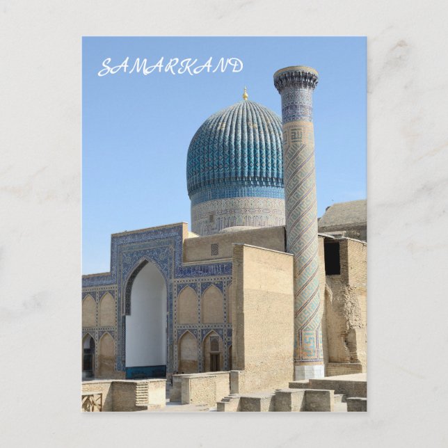 Cartão Postal Mausoléu de Timur em Samarkand, Usbequistão (Frente)