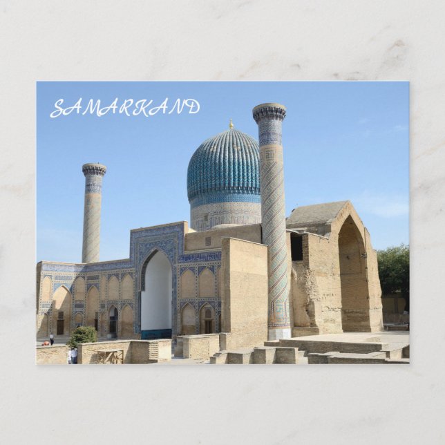 Cartão Postal Mausoléu de Timur em Samarkand, Uzbequistão (Frente)