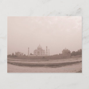 Cartão Postal "Mausoleum na margem do rio, Taj Mahal, Agra,