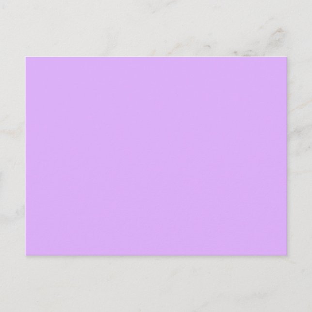 Cartão Postal Mauve, código hexadecimal violeta pálido (Frente)