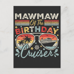 Cartão Postal Mawmaw do Cruzeiro de Aniversário de Férias