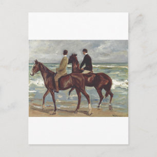 Cartão Postal Max Liebermann: Dois Cavaleiros na Arte da Praia