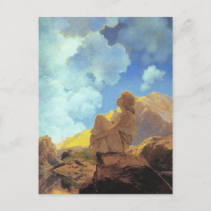 Cartão Postal Maxfield Parrish Manhã 1922 Nuvem Azul Arte Fina