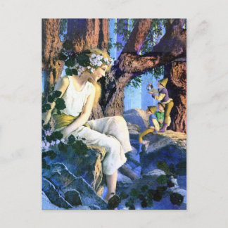Cartão Postal Maxfield Parrish's Fair Princess e os Gnomos