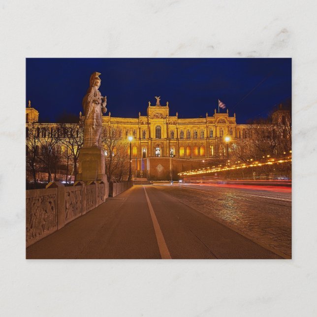 Cartão Postal Maximilianeum Munique (Frente)