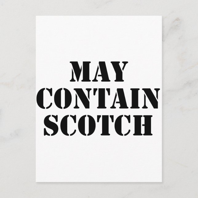 Cartão Postal May Contain Scotch (Frente)
