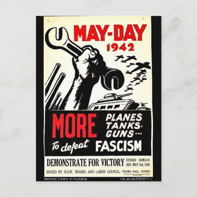 Cartão Postal May - Day 1942 More To Defeat (Frente)