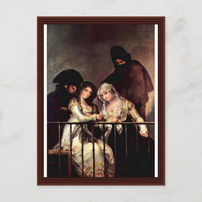 Cartão Postal Maya Em Uma Balconha Por Francisco De Goya (Frente)