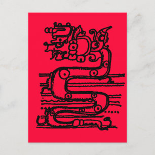 CARTÃO POSTAL MAYAN SERPENT DEUS