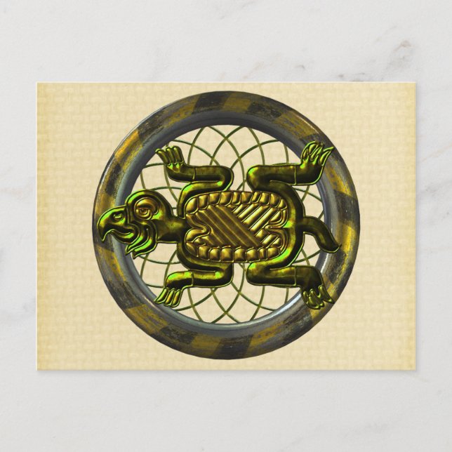 Cartão Postal Mayan Turtle (Frente)