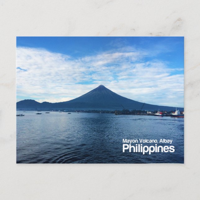 Cartão postal Mayon Volcano Albay Filipinas (Frente)