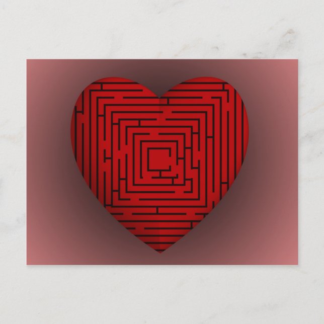 Cartão Postal Maze Heart (Frente)