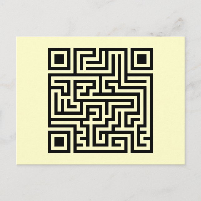 Cartão Postal Maze QR (Frente)