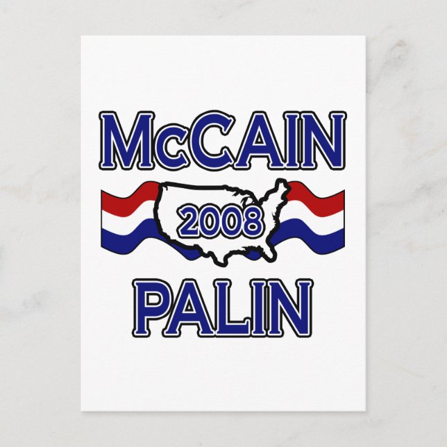 Cartão Postal McCain Palin 2008 (Frente)