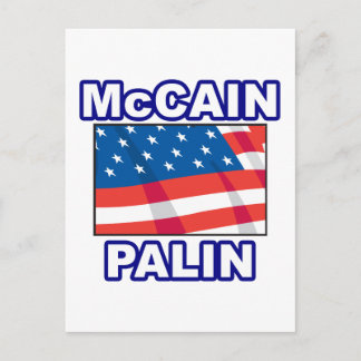 Cartão Postal McCain Palin Flag