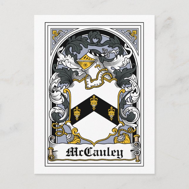 Cartão Postal McCauley Family Crest (Frente)