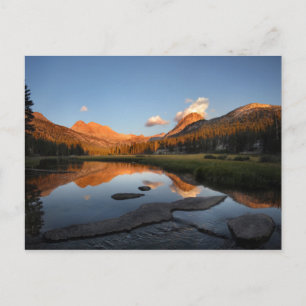 Cartão Postal McClure Meadow Sunset Alpenglow - Trilha de John M