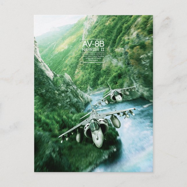 Cartão postal McDonnell Douglas AV-8B Harrier II (Frente)
