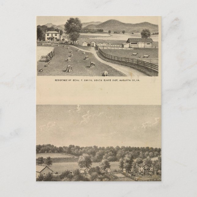 Cartão Postal McFarland, residências Smith (Frente)