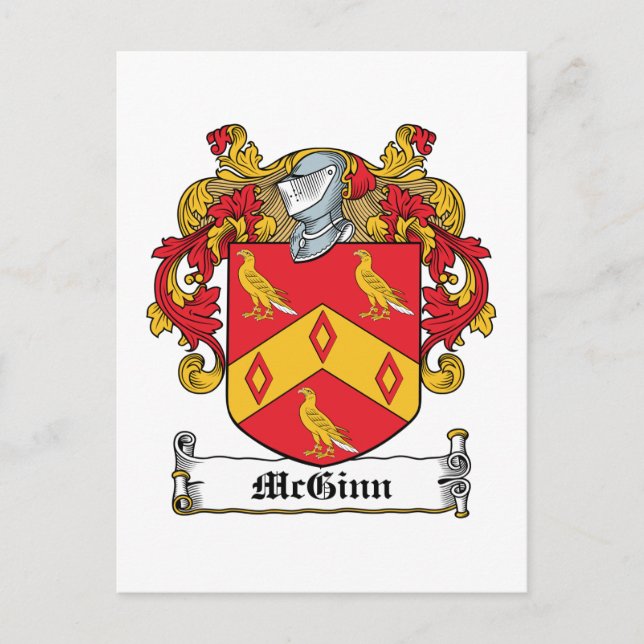 Cartão Postal McGinn Family Crest (Frente)