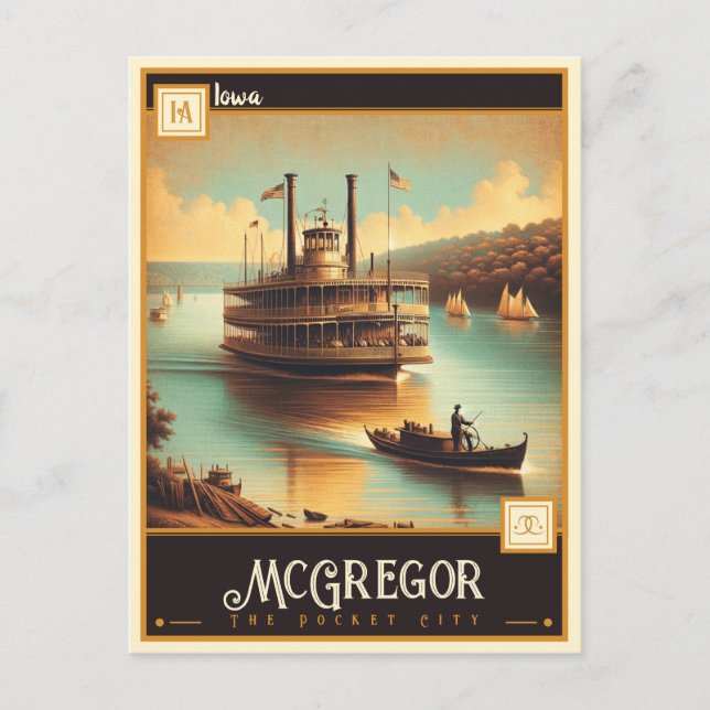 Cartão Postal McGregor, Iowa | Vintage (Frente)