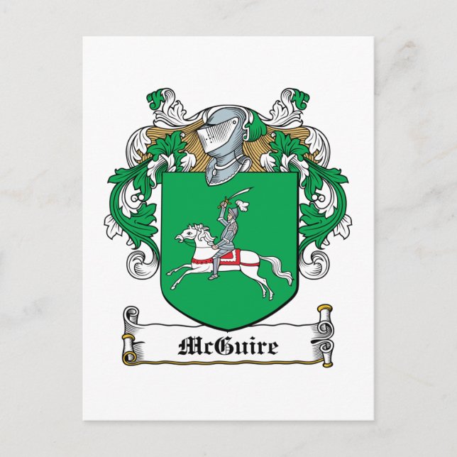 Cartão Postal McGuire Family Crest (Frente)