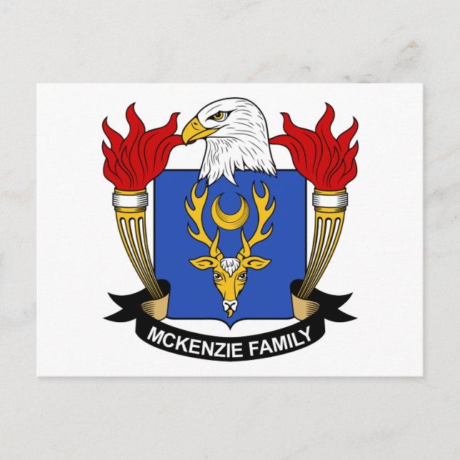 Cartão Postal McKenzie Family Crest (Frente)