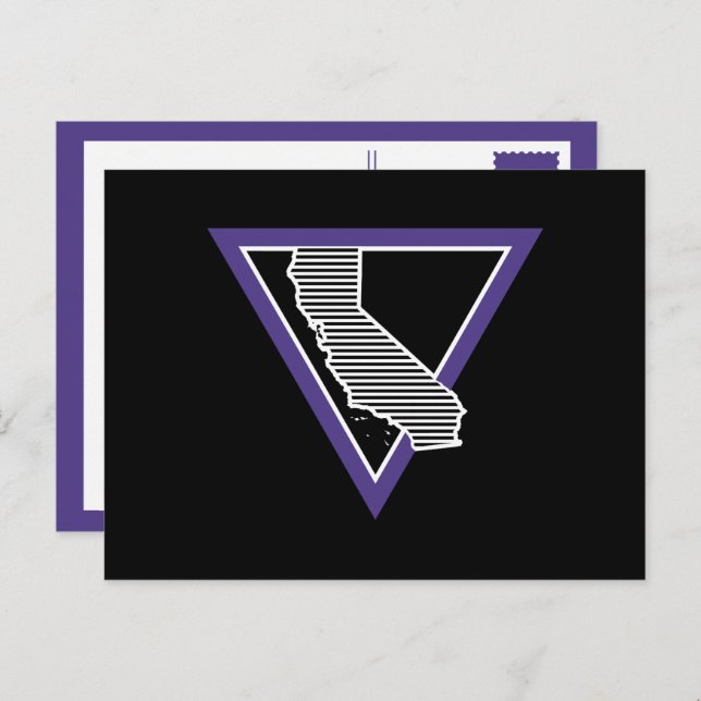 Cartão Postal mcm listrado california triângulo (Frente/Verso)