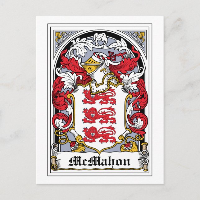 Cartão Postal McMahon Family Crest (Frente)