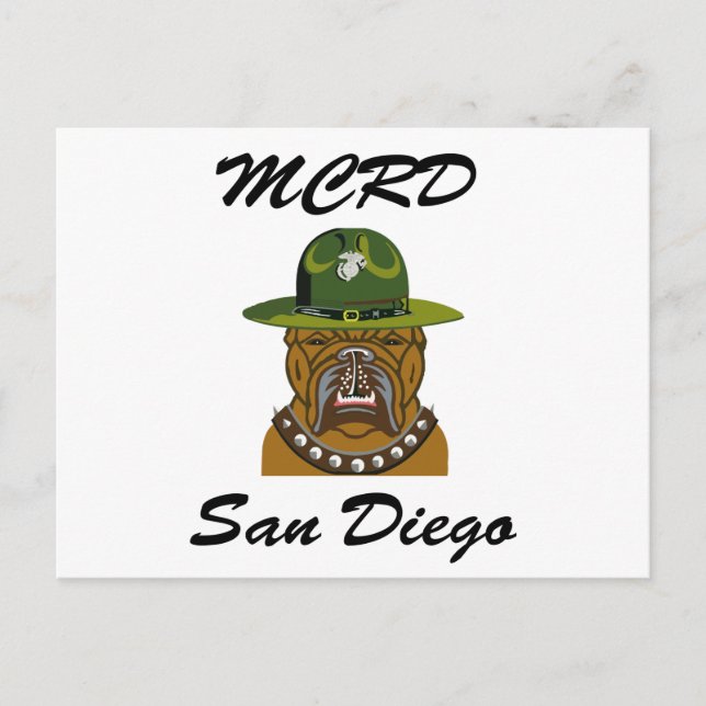 Cartão Postal MCRD San Diego Devil Dog (Frente)
