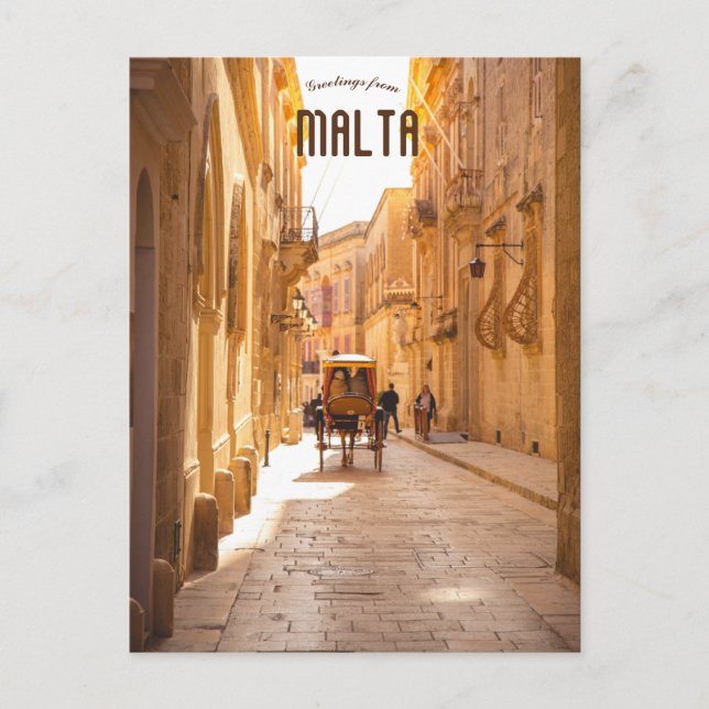 Cartão Postal Mdina Malta (Frente)