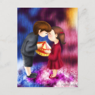 Cartão Postal Me ame se você se atrever