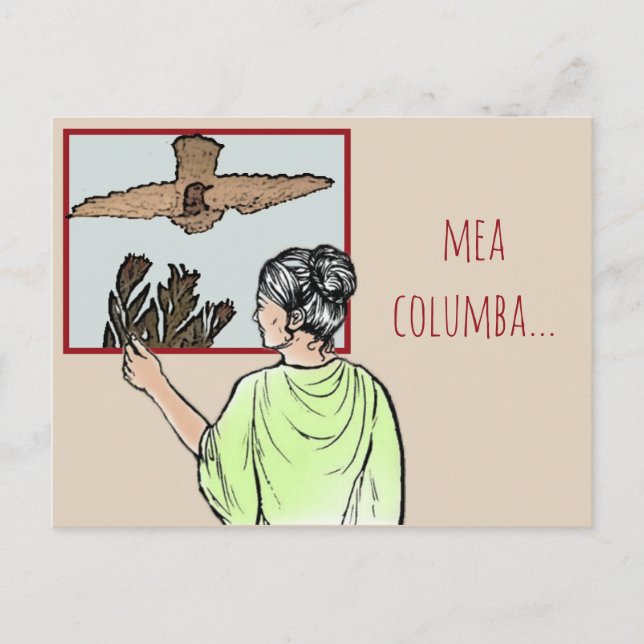 Cartão Postal mea columba (minha pomba) (Frente)