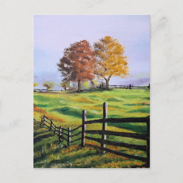 Cartão Postal Meadow no Dawn (Frente)