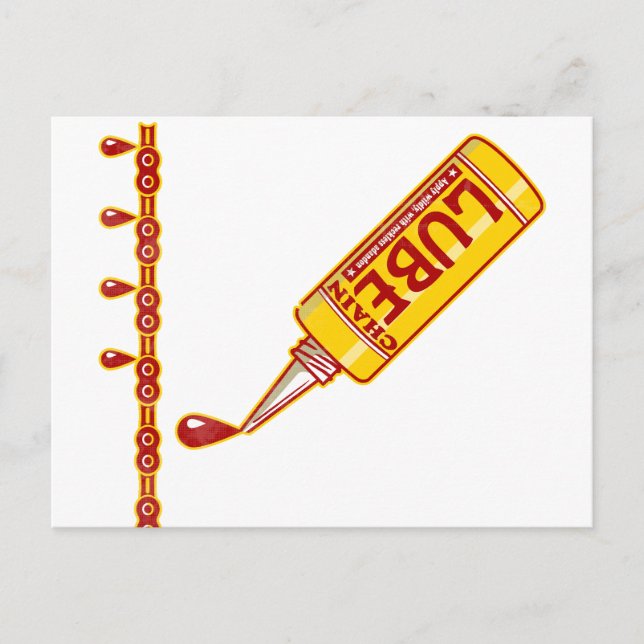 Cartão Postal Mecânico do ciclo do lubrificante de corrente de b (Frente)