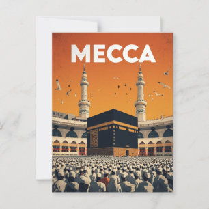 Cartão Postal Mecca Hajj Pilgrimage Islâmico