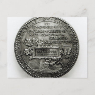 Cartão Postal Medalha comemorativa da abertura do Suez