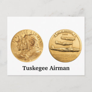 Cartão Postal Medalha Dourada do Airmen Tuskegee