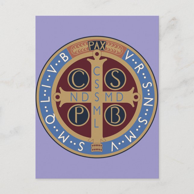 Cartão Postal Medalha santo Benedict (Frente)