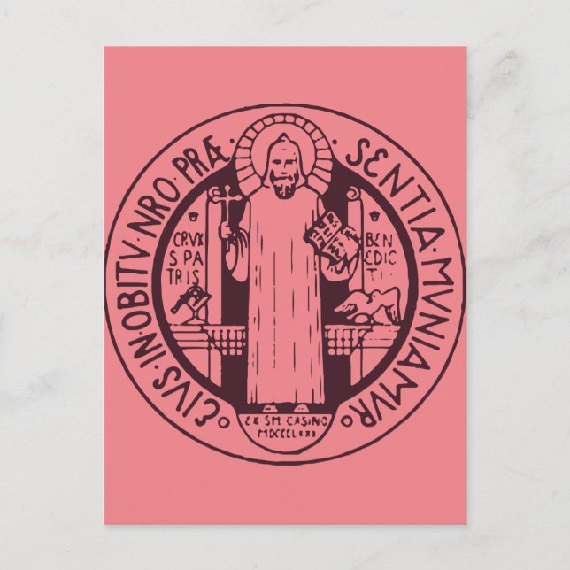 Cartão Postal Medalha santo Benedict (Frente)