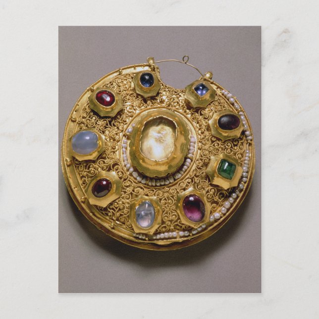 Cartão Postal Medalhão de Kolt, conjunto de ouro com pérolas e (Frente)