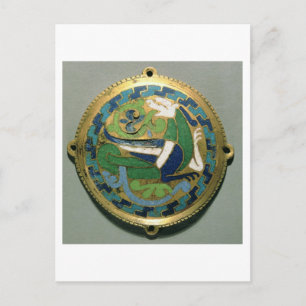 Cartão Postal Medalhão representando um dragão, francês, de C