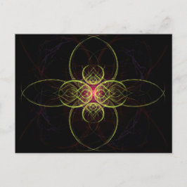 Cartão Postal Medalhão Vermelho de Alexandra Cook aka Linandara