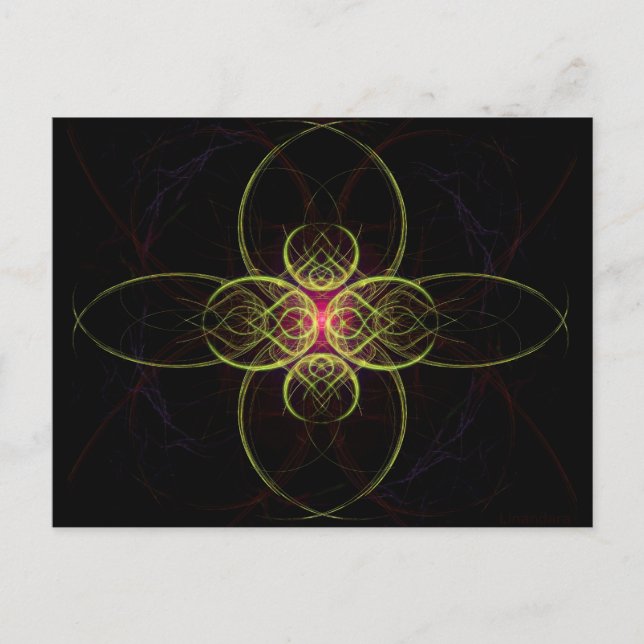 Cartão Postal Medalhão Vermelho de Alexandra Cook aka Linandara (Frente)