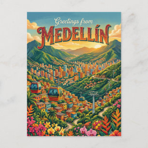 Cartão Postal Medellín Colômbia