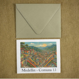 Cartão Postal Medellin Colômbia Comuna 13 Viagem Arte