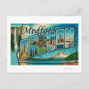 Cartão Postal Medford, Oregon - Cenas com Letras Grandes