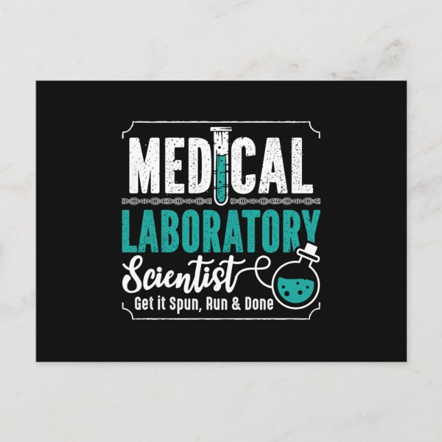 Cartão Postal Medical Laboratory Scientist Laboratory Technician (Frente)