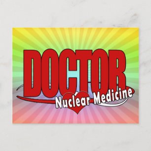 CARTÃO POSTAL MEDICAMENTO NUCLEAR DO MÉDICO LOGOTIPO