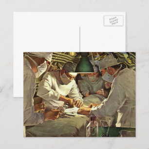 Cartão Postal Medicamento Vintage, Médicos Cirurgia em ER